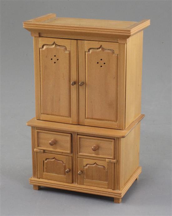 Denis Hillman. An 18th century French provincial style bacon cupboard, width 3.5in. height 6in.